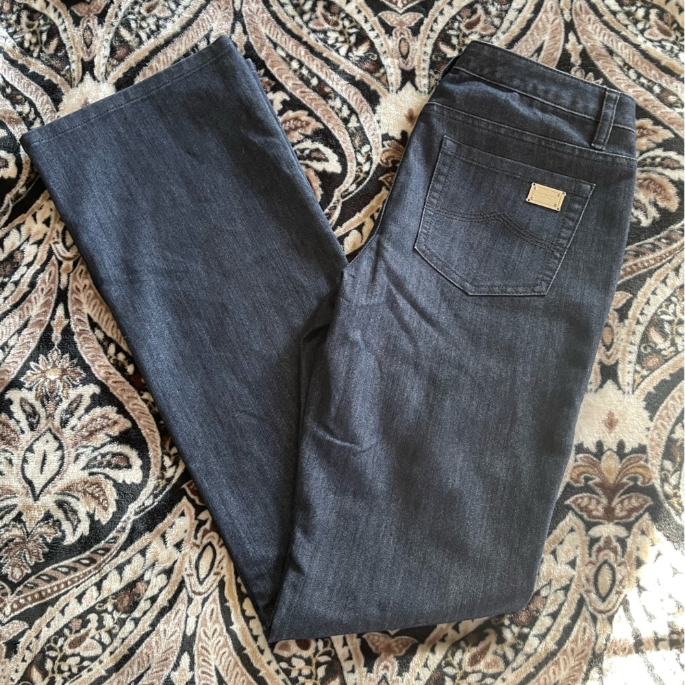 Michael Kors Indigo Wide Leg Boot Jeans - Picture 3 of 15